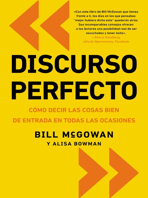 Title details for Discurso perfecto by Bill McGowan - Available